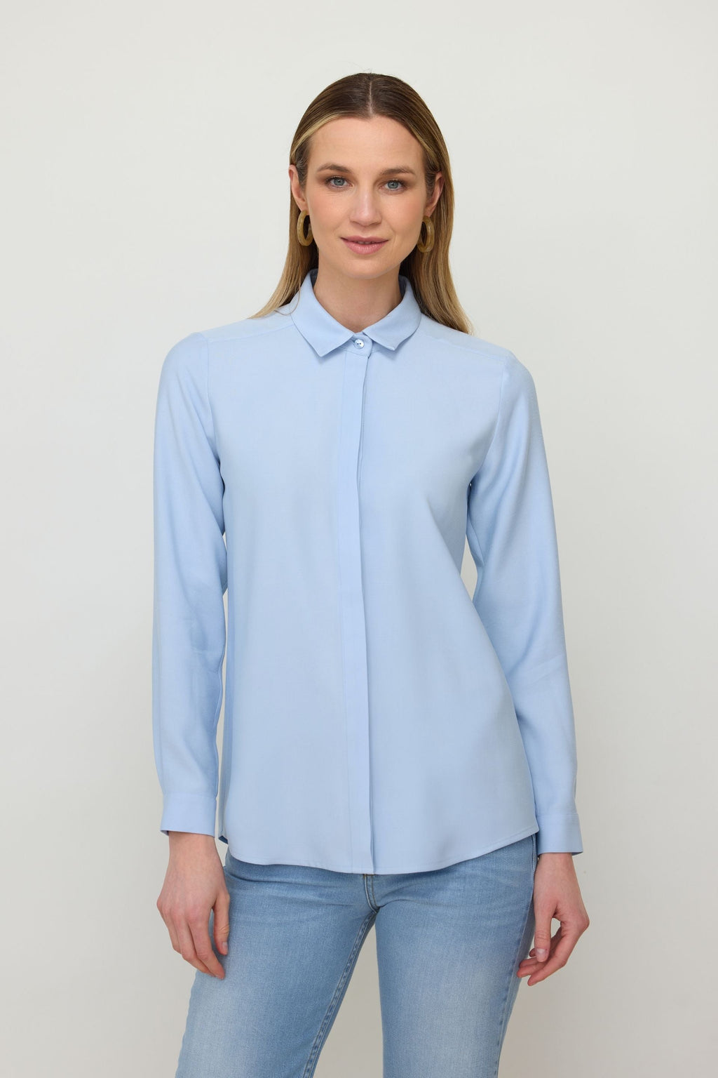 Ana&Co™ Prosta koszula z wiskozy baby blue