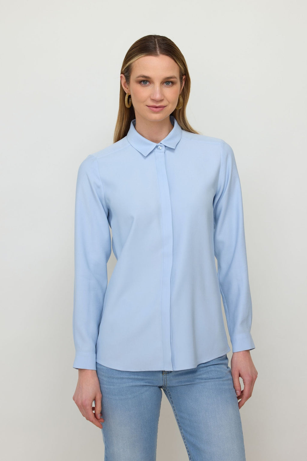 Ana&Co™ Prosta koszula z wiskozy baby blue