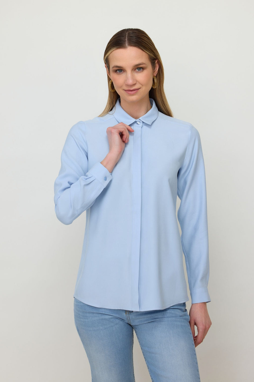 Ana&Co™ Prosta koszula z wiskozy baby blue