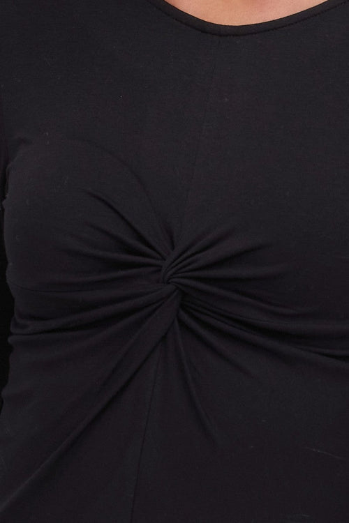Ana&Co™ Bluzka basic z zawinięciem czarna